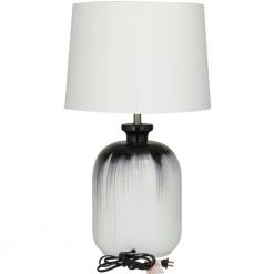 29 in. Multi Colored Glass Modern Table Lamp by Litton Lane 16 29 in. Multi Colored Glass Modern Table Lamp by Litton Lane -Litton Lane Sales white litton lane table lamps 042836 66 1000