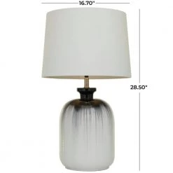 29 in. Multi Colored Glass Modern Table Lamp by Litton Lane 18 29 in. Multi Colored Glass Modern Table Lamp by Litton Lane -Litton Lane Sales white litton lane table lamps 042836 c3 1000