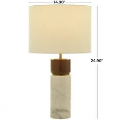 25 in. White Marble Modern Table Lamp by Litton Lane -Litton Lane Sales white litton lane table lamps 043091 c3 1000
