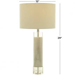 29 in. White Marble Modern Table Lamp by Litton Lane -Litton Lane Sales white litton lane table lamps 043099 c3 1000