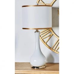 13 in. Gold Metal Table Lamp, Set of 2 by Litton Lane -Litton Lane Sales white litton lane table lamps 40203 31 1000