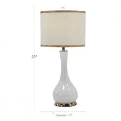 13 in. Gold Metal Table Lamp, Set of 2 by Litton Lane -Litton Lane Sales white litton lane table lamps 40203 76 1000
