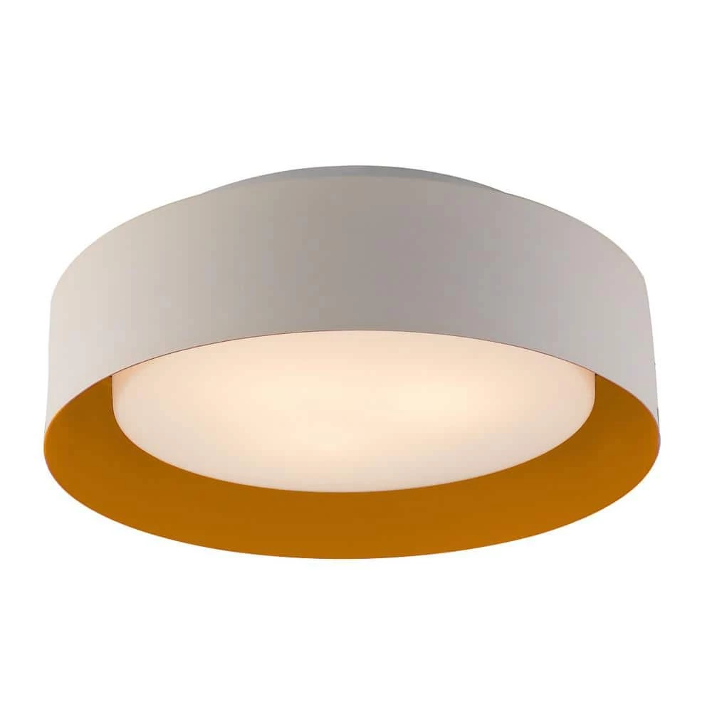Lynch White and Orange Flush Mount by Bromi Design 3 Lynch White and Orange Flush Mount by Bromi Design